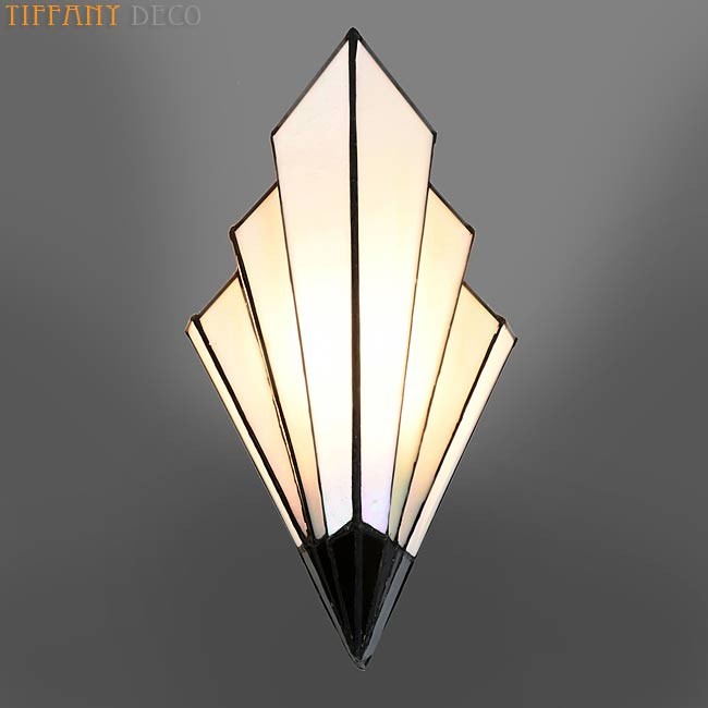 Gepolijst cache voorbeeld Tiffany wandlamp Art Déco B&W - Uw tiffany lampen specialist uit België